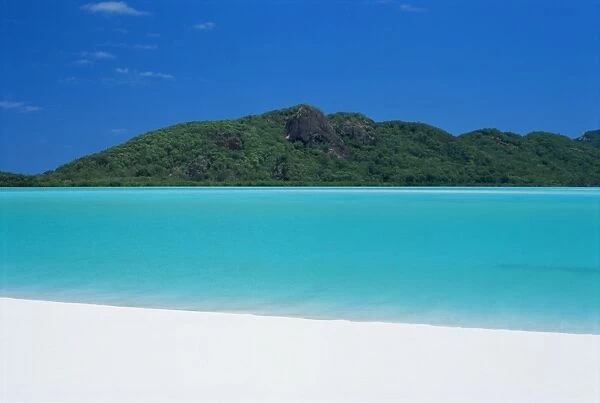 Whitehaven Beach, one of the finest in the country, on the east coast of Whitsunday Island