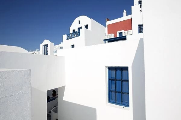 Whitewashed buildings against blue sky, Imerovigli, Santorini, Cyclades, Greek Islands