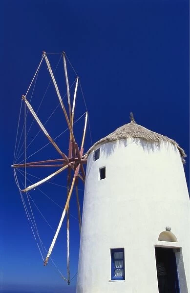Whitewashed Windmill, Santorini, Cyclades, Greece