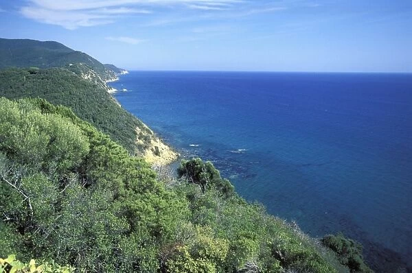 Wild coast near Punta Ala, Grosseto, Tuscany, Italy, Europe