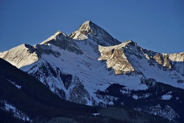 Wilson Peak in the winter, Uncompahgre National Forest, Colorado, United States of America, North America