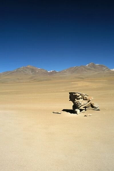 Wind eroded rock, Salar de Uyuni, Uyuni, Bolivia, South America
