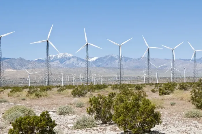 Framed Print : Wind farm outside Palm Springs, California, United States of America, North America Framed Print : Wind farm outside Palm Springs, California, United States of America, North America