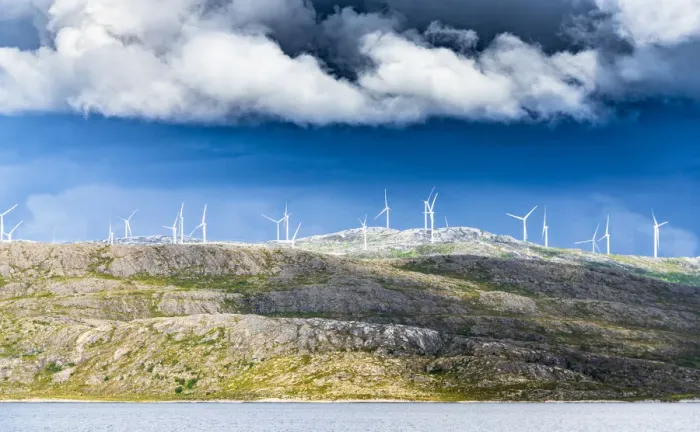 Framed Print : Wind farm of white turbines on rocky coastline, Troms county, Norway, Scandinavia, Europe Framed Print : Wind farm of white turbines on rocky coastline, Troms county, Norway, Scandinavia, Europe