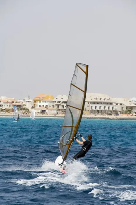 Framed Print : Wind surfing at Santa Maria on the island of Sal (Salt), Cape Verde Islands, Africa Framed Print : Wind surfing at Santa Maria on the island of Sal (Salt), Cape Verde Islands, Africa