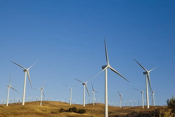 Wind turbines just outside Mojave, California, United States of America, North America