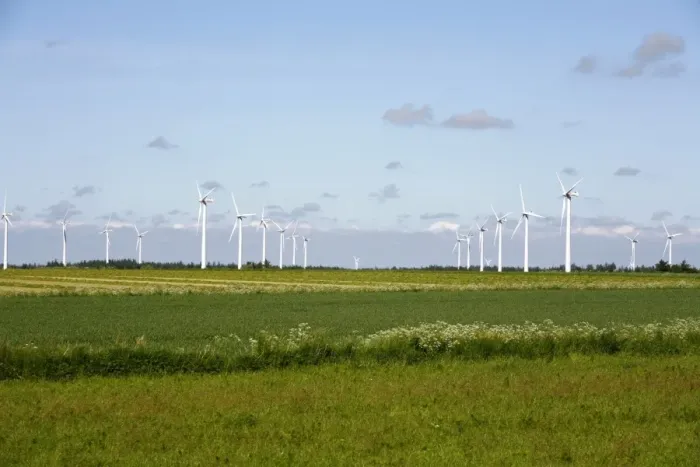Framed Print : Wind turbines in South Jutland, Denmark, Scandinavia, Europe