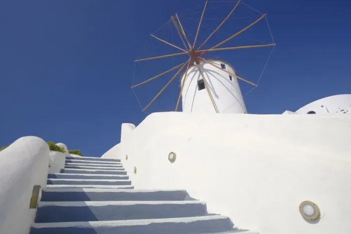 Framed Print : Windmill in Oia, Santorini, Cyclades, Greek Islands, Greece, Europe Framed Print : Windmill in Oia, Santorini, Cyclades, Greek Islands, Greece, Europe