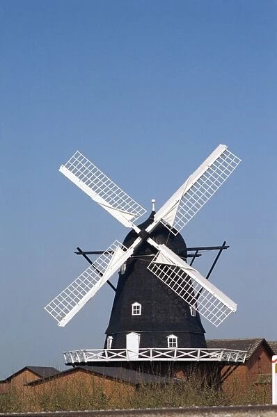 Windmill at Rodby, Lolland Island, Denmark, Scandinavia, Europe