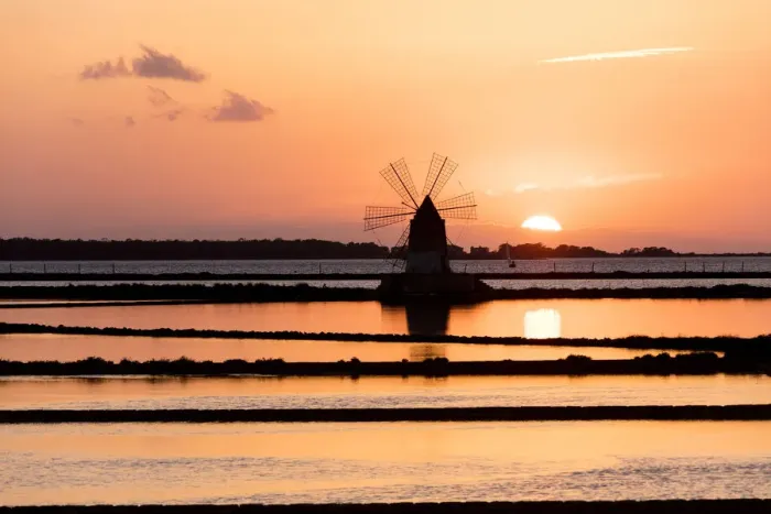 Framed Print : Windmill at sunset, Saline dello Stagnone, Marsala, province of Trapani, Sicily, Italy Framed Print : Windmill at sunset, Saline dello Stagnone, Marsala, province of Trapani, Sicily, Italy