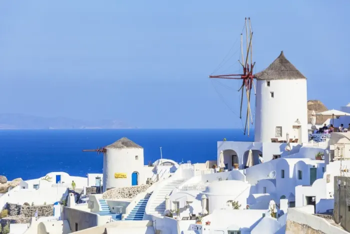 Framed Print : Windmill and traditional houses, Oia, Santorini (Thira), Cyclades Islands, Aegean Sea, Greek Islands, Greece, Europe Framed Print : Windmill and traditional houses, Oia, Santorini (Thira), Cyclades Islands, Aegean Sea, Greek Islands, Greece, Europe