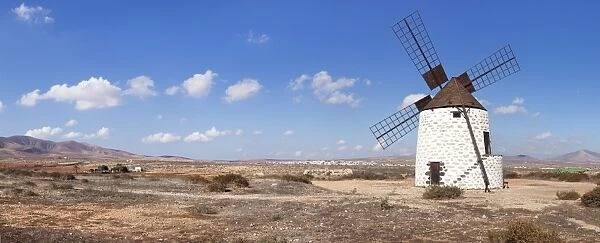 Windmill, Valles de Ortega, Fuerteventura, Canary Islands, Spain, Atlantic, Europe