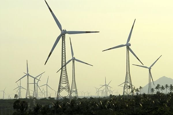 Windmills at Aralavaimozhi, Nagercoil, Tamil Nadu, India, Asia
