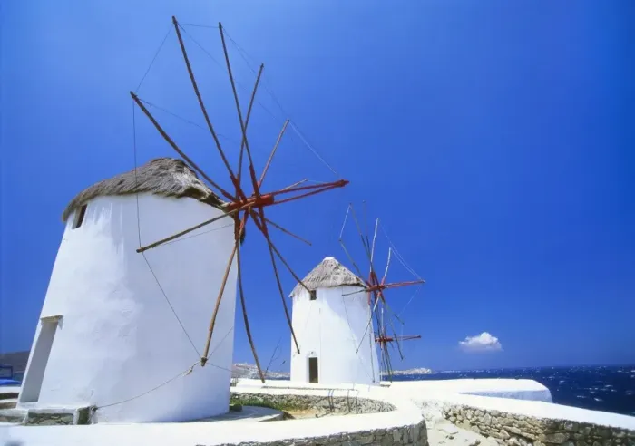 Framed Print : Windmills on the Coast, Mykonos, Greek Islands Framed Print : Windmills on the Coast, Mykonos, Greek Islands