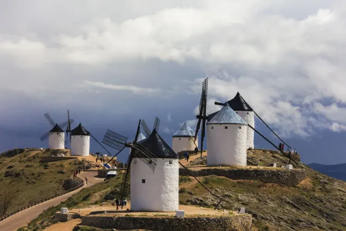 Framed Print : Windmills of Consuegra, Don Quixote route, Toledo province, Castilla-La Mancha (New Castile) region Framed Print : Windmills of Consuegra, Don Quixote route, Toledo province, Castilla-La Mancha (New Castile) region