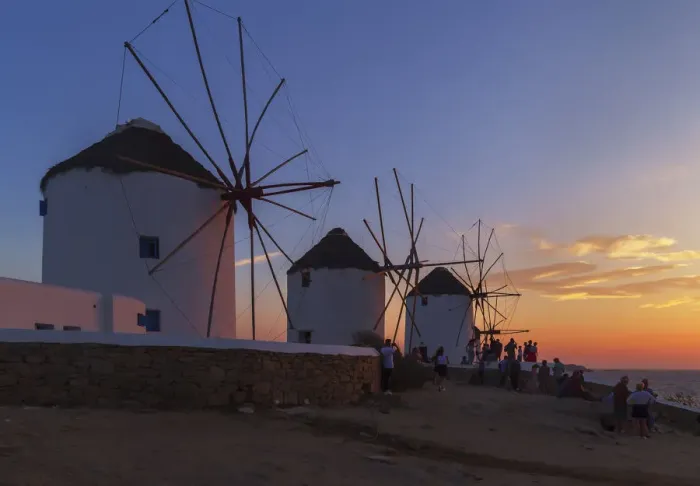 Framed Print : Windmills Kato Mili at sunset, Mykonos Town, Mykonos, Cyclades Islands, Greek Islands Framed Print : Windmills Kato Mili at sunset, Mykonos Town, Mykonos, Cyclades Islands, Greek Islands