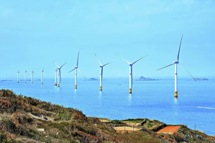 Framed Print : Windmills in the sea. Pingtan Island, Fuzhou City, Fujian Province, China Framed Print : Windmills in the sea. Pingtan Island, Fuzhou City, Fujian Province, China