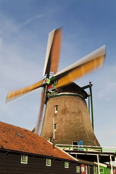 Windmills at Zaanse Schans, Zaandam, Noord Holland, Holland, Europe