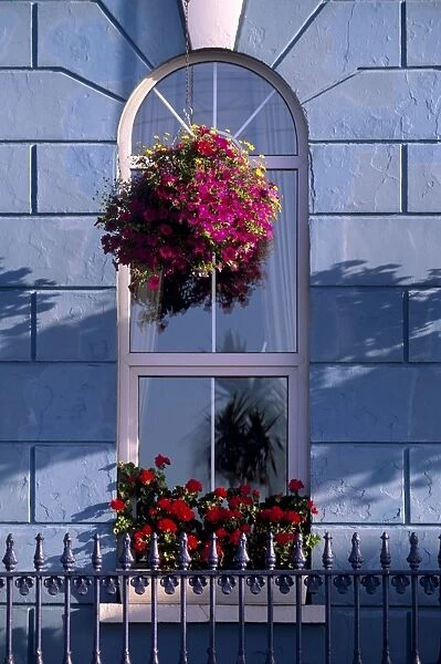 Window of an hotel at Cobh (Cork), County Cork, Munster, Republic of Ireland, Europe