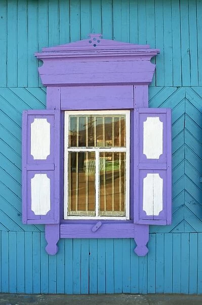 Window, Khoujir, Olkhon Island, Lake Baikal, UNESCO World Heritage Site, Irkutsk Oblast, Siberia, Russia, Eurasia