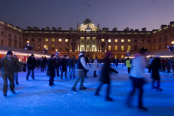 Framed Print : Winter ice skating rink, Somerset House, London, England, United Kingdom, Europe Framed Print : Winter ice skating rink, Somerset House, London, England, United Kingdom, Europe