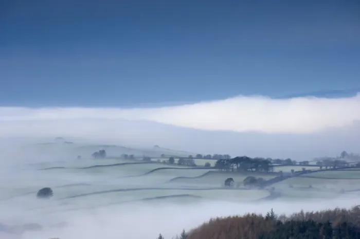 Framed Print : Winter mist, Eden Valley, Lower Pennines, Cumbria, England, United Kingdom, Europe Framed Print : Winter mist, Eden Valley, Lower Pennines, Cumbria, England, United Kingdom, Europe