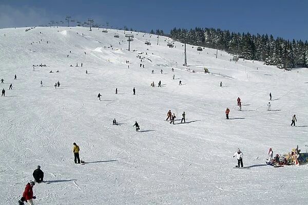 Winter sports at Feldberg, Black Forest, Baden-Wurttemberg, Germany, Europe