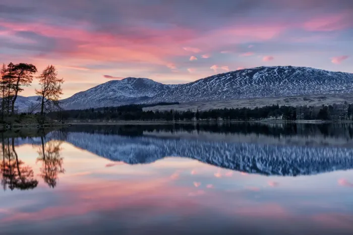 Framed Print : Winter sunset over The Black Mount and Loch Tulla, Argyll and Bute, Scotland, United Framed Print : Winter sunset over The Black Mount and Loch Tulla, Argyll and Bute, Scotland, United