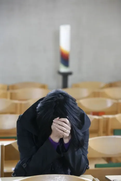 Framed Print : Woman at prayer Framed Print : Woman at prayer