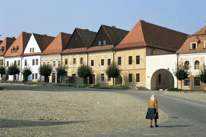 Framed Print : Woman in Ruthenia town square Framed Print : Woman in Ruthenia town square
