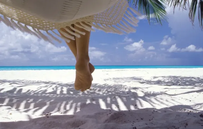 Framed Print : Woman sitting on a hammock overlooking sea, The Maldives, Indian Ocean, Asia Framed Print : Woman sitting on a hammock overlooking sea, The Maldives, Indian Ocean, Asia