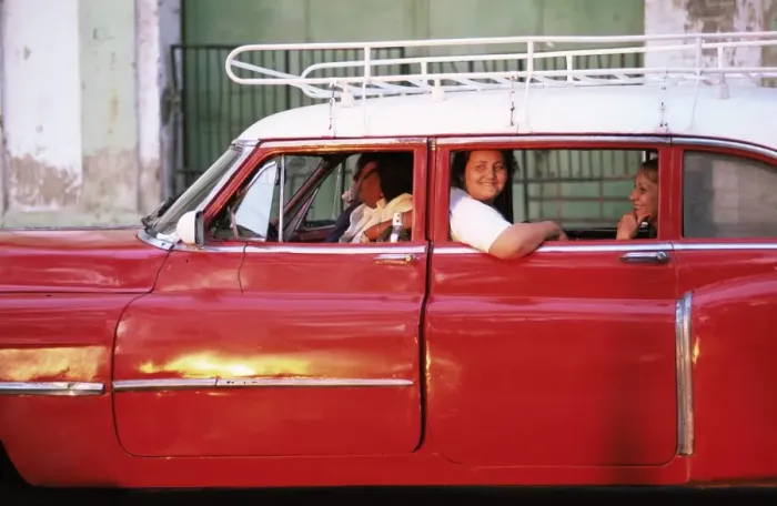 Framed Print : Women waiting in taxi in the early morning, Havana, Cuba, West Indies, Central America Framed Print : Women waiting in taxi in the early morning, Havana, Cuba, West Indies, Central America