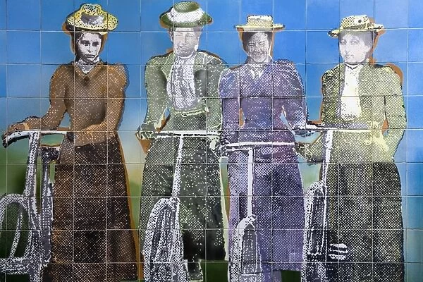 Womens Suffrage tile mural outside the Auckland Art Gallery, Auckland