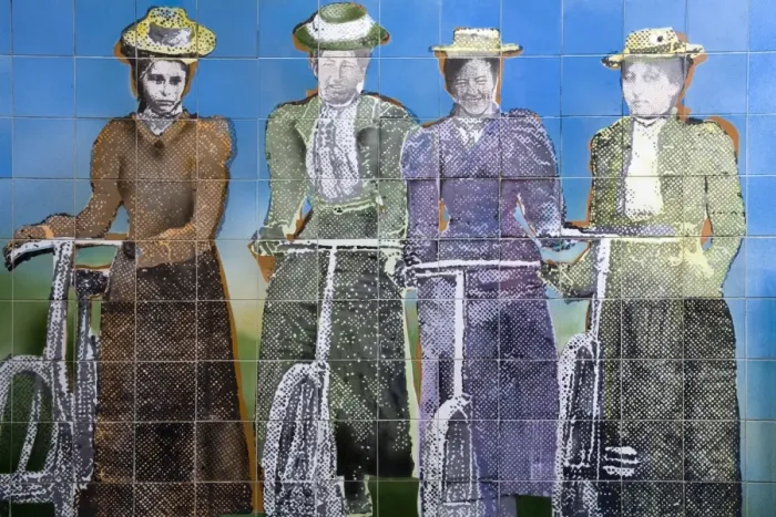 Framed Print : Womens Suffrage tile mural outside the Auckland Art Gallery, Auckland Framed Print : Womens Suffrage tile mural outside the Auckland Art Gallery, Auckland