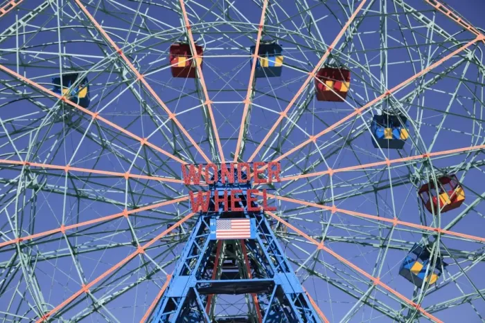 Framed Print : Wonder Wheel, Coney Island, Brooklyn, New York City, United States of America
