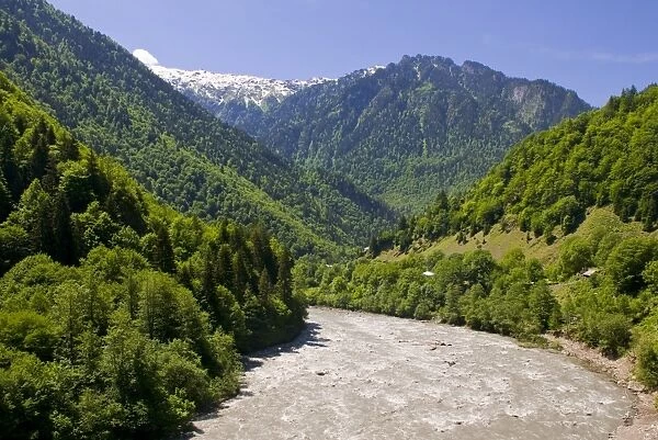 Wonderful mountain scenery of Svanetia, Georgia, Caucasus, Central Asia, Asia