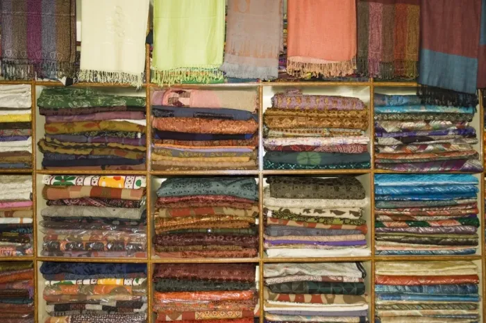 Framed Print : Wonderful Rajasthani fabric shops Framed Print : Wonderful Rajasthani fabric shops