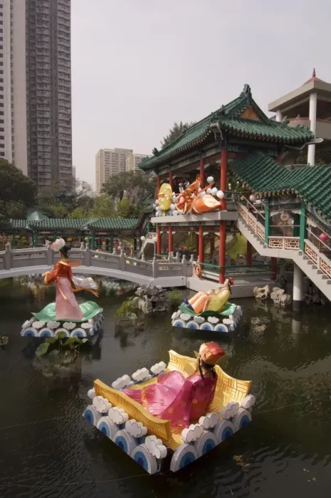 Framed Print : Wong Tai Sin Temple, Wong Tai Sin district, Kowloon, Hong Kong, China, Asia