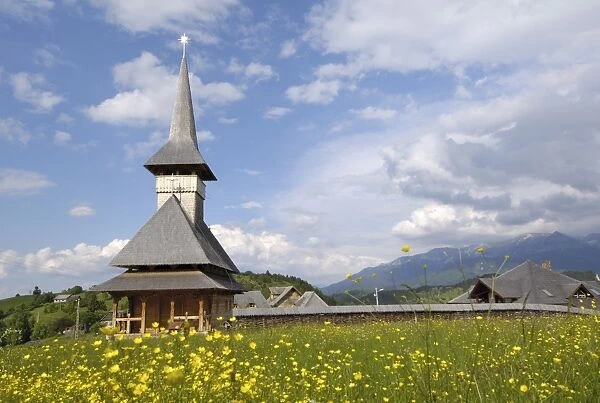 Wooden church, Fundata, Transylvania, Romania, Europe