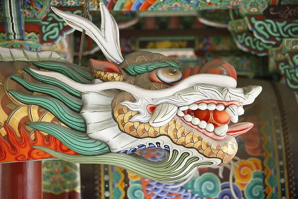 Wooden fish used for calling the congregation, Seoul, South Korea, Asia