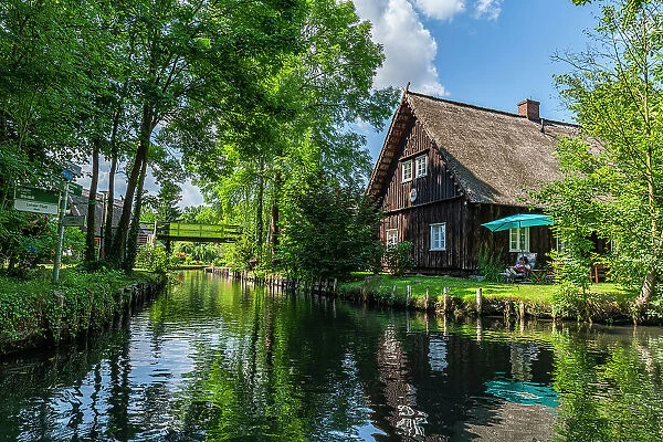 Wooden house, UNESCO Biosphere Reserve, Spree Forest, Brandenburg, Germany, Europe