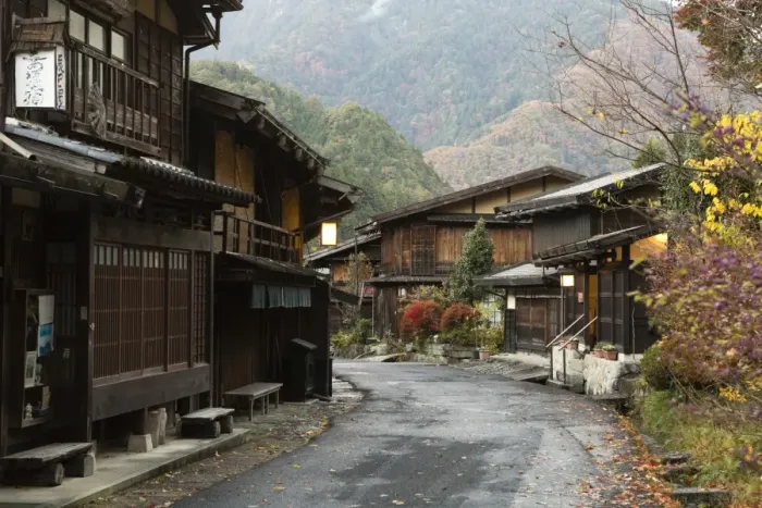 Framed Print : Wooden houses of old post town, Tsumago, Kiso Valley Nakasendo, Central Honshu, Japan Framed Print : Wooden houses of old post town, Tsumago, Kiso Valley Nakasendo, Central Honshu, Japan