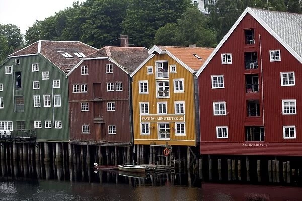 Wooden houses, Trondheim, Norway, Europe