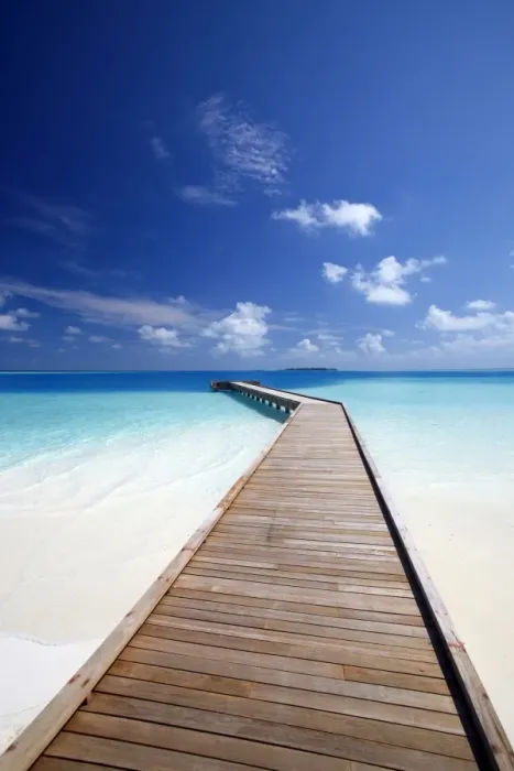 Framed Print : Wooden jetty out to tropical sea, Maldives, Indian Ocean, Asia Framed Print : Wooden jetty out to tropical sea, Maldives, Indian Ocean, Asia