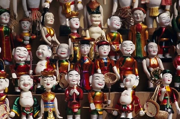 Wooden water puppets