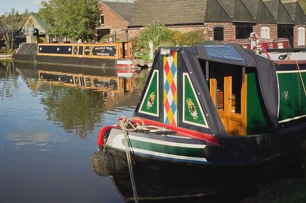 The Worcester and Birmingham canal at Tardebigge Canal Village in Worcestershire