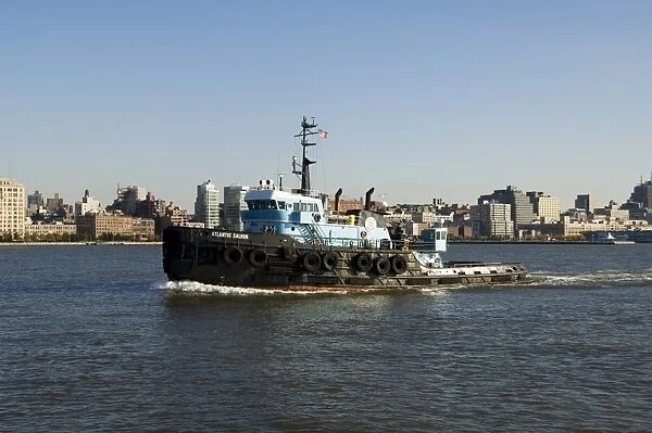 Work boat on Hudson River