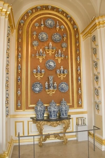 World famous porcelain collection in the Zwinger, Dresden, Saxony, Germany, Europe