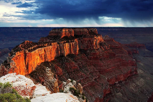 Wotan's Throne from Cape Royal, north rim, Grand Canyon, Arizona, United States of America, North America