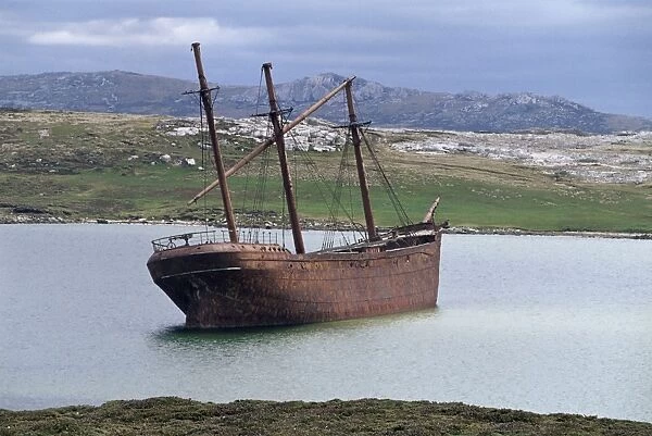 The wreck of the Lady Elizabeth, Stanley, East Falkland, Falkland Islands